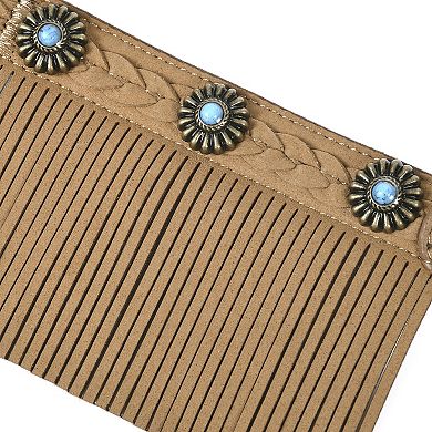 Blueberry Pet Microfiber Suede Dog Collar with Fringe Detail