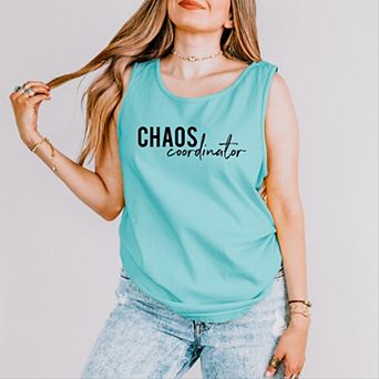 Chaos Coordinator - Women's Garment Dyed Graphic Tank Top
