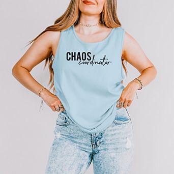 Chaos Coordinator - Women's Garment Dyed Graphic Tank Top