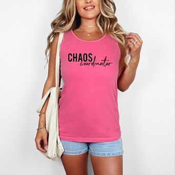 Chaos Coordinator - Women's Garment Dyed Graphic Tank Top