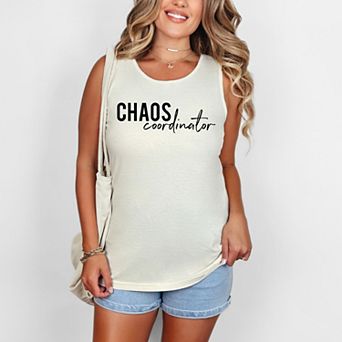 Chaos Coordinator - Women's Garment Dyed Graphic Tank Top