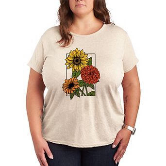 Plus Size Vintage Fall Bouquet Graphic Tee