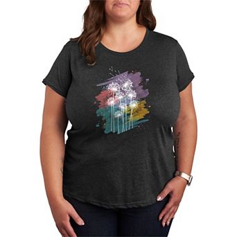 Plus Size Dandelions Watercolor Graphic Tee