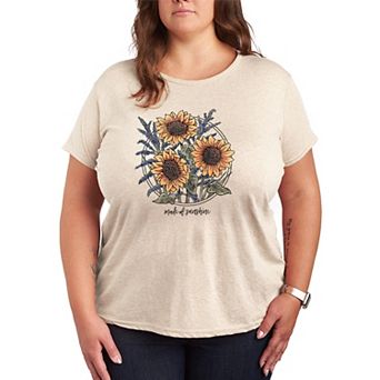 Plus Size Sunflowers Made Of Sunshine Graphic Tee