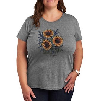 Plus Size Sunflowers Made Of Sunshine Graphic Tee