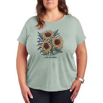 Plus Size Sunflowers Made Of Sunshine Graphic Tee