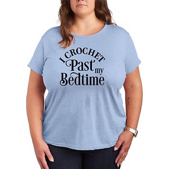 Plus Size Women's Crochet Past My Bedtime Graphic Tee