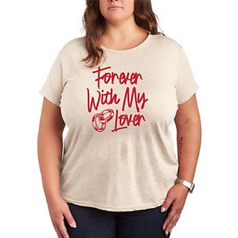 Plus Size Forever With My Lover Graphic Tee