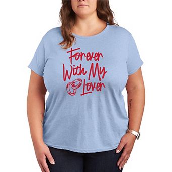 Plus Size Forever With My Lover Graphic Tee