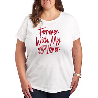 Plus Size Forever With My Lover Graphic Tee