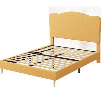Solid Wood Platform Bed Frame, No Headboard with Wood Slat Support, No Box Spring Needed