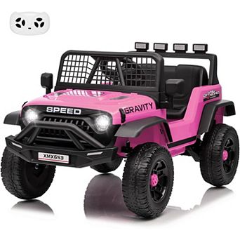 Remote Control Kids Electric Car, Ride-On Truck with Parent Remote, 3 Speeds & Emergency Brake