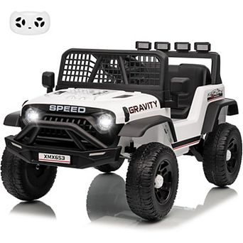 Remote Control Kids Electric Car, Ride-On Truck with Parent Remote, 3 Speeds & Emergency Brake