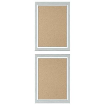 2 pc Picture Frames Distressed Wood Grain Photo Frame for Gallery Wall Mounting or Tabletop Display