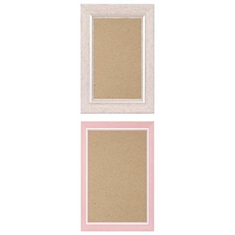 2 pc Picture Frames Distressed Wood Grain Photo Frame for Gallery Wall Mounting or Tabletop Display