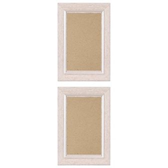 2 pc Picture Frames Distressed Wood Grain Photo Frame for Gallery Wall Mounting or Tabletop Display
