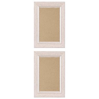 2 pc Picture Frames Distressed Wood Grain Photo Frame for Gallery Wall Mounting or Tabletop Display