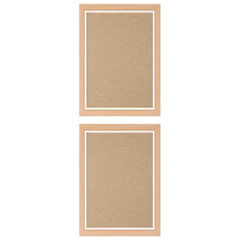 2 pc Picture Frames Distressed Wood Grain Photo Frame for Gallery Wall Mounting or Tabletop Display