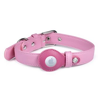 Blueberry Pet Microfiber Leather AirTag Dog Collar
