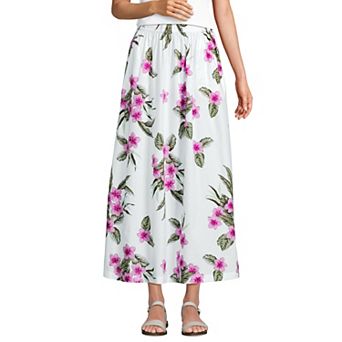 Women's Lands' End Pull-On Poplin Maxi Skirt