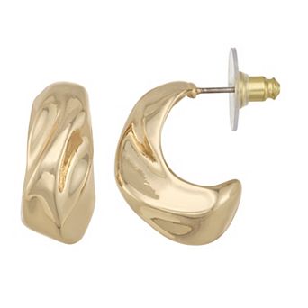 Nine West Sculptural Hoop Earrings