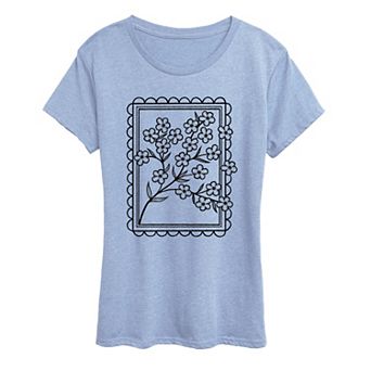 Women's Wildflowers Stamp Graphic Tee