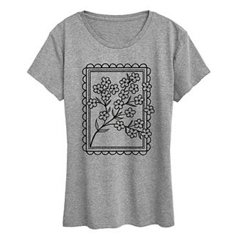 Women's Wildflowers Stamp Graphic Tee