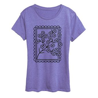 Women's Wildflowers Stamp Graphic Tee