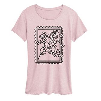 Women's Wildflowers Stamp Graphic Tee