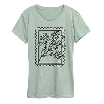 Women's Wildflowers Stamp Graphic Tee