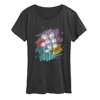Women's Dandelions Watercolor Graphic Tee