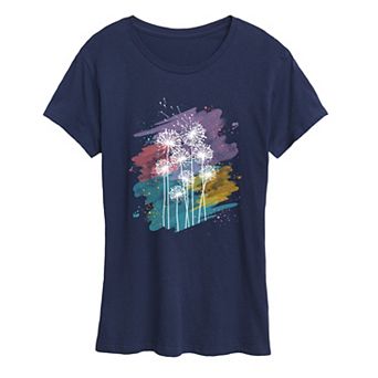 Women's Dandelions Watercolor Graphic Tee