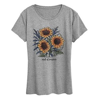 Women's Sunflowers Made Of Sunshine Graphic Tee