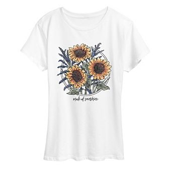 Women's Sunflowers Made Of Sunshine Graphic Tee