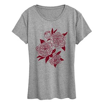 Women's Peonies Graphic Tee