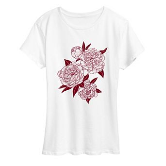 Women's Peonies Graphic Tee
