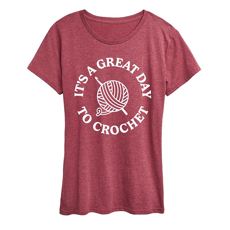 Women's It's A Great Day To Crochet Graphic Tee, 