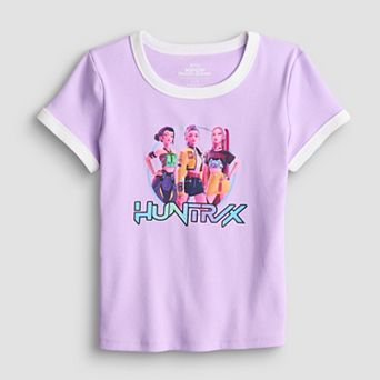Girls Rock, Paper, Scissors Short Sleeve Ringer Tee