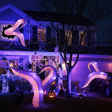 Costway 6.5 Ft Inflatable Tentacles Blow up Octopus Legs Window Decoration with LED Lights