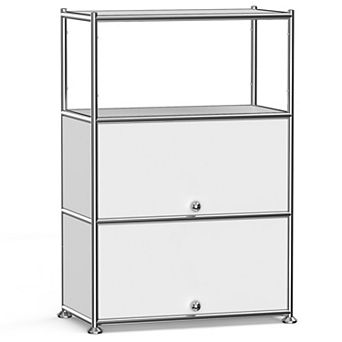 Modern Modular Metal Storage Cabinet with Shelves