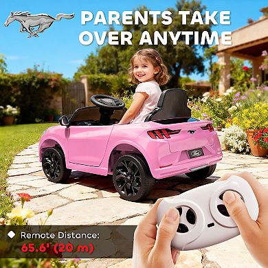 Qaba 12V Kids Ride On Car, Licensed Ford Mustang Mach-E Electric Car