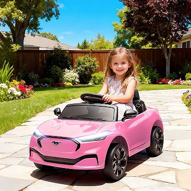 Qaba 12V Kids Ride On Car, Licensed Ford Mustang Mach-E Electric Car