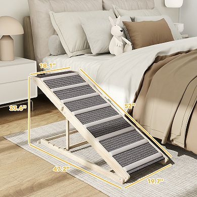 PawHut Dog Ramp for Couch, Foldable Pet Ramp for Small to Large Dog