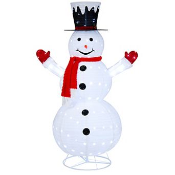 Costway 6 FT Lighted Artificial Christmas Snowman Pre-Lit Pop-up Xmas Snowman