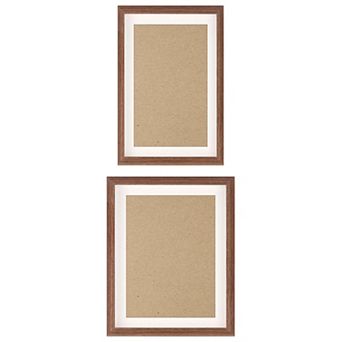 2 pc Art Modern Picture Frames for Wall Hanging or Tabletop Display 4"x6"&8"x10"