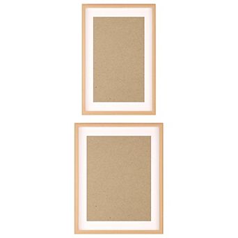 2 pc Art Modern Picture Frames for Wall Hanging or Tabletop Display 4"x6"&8"x10"