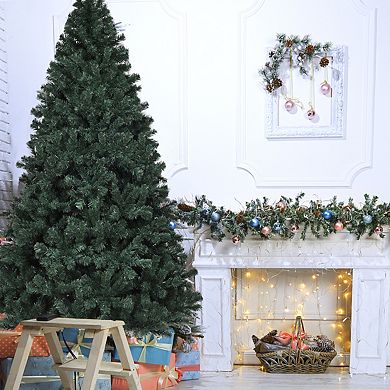 Costway 7.5Ft Pre-Lit Christmas Tree Hinged 550 Multicolor Lights