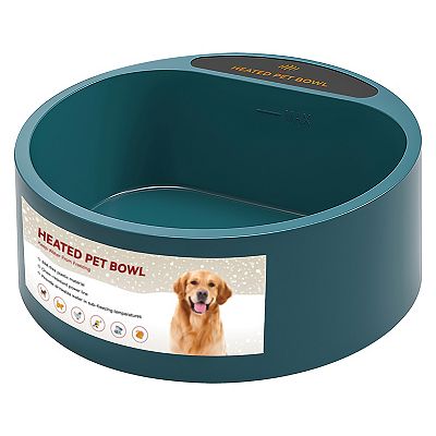 74.4oz Heated Pet Water Bowl, IP67 Waterproof Thermal Water Dish for Dogs,  Cats & Rabbits, Automatic