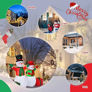 Costway 6Ft & 5Ft Christmas Inflatable Snowmen Blow Up Christmas Decoration