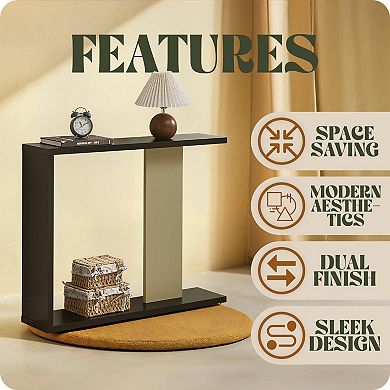 Kings Brand Furniture Indio Console Table, Entryway Sofa Table with Storage Shelf
